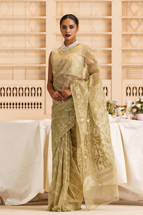 Belwari Jamdani Saree