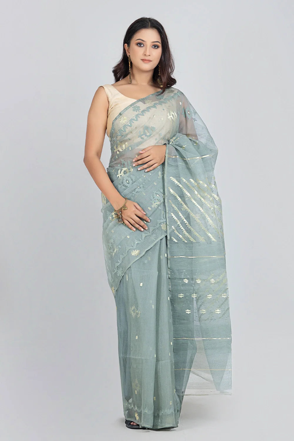 Belwari Jamdani Saree
