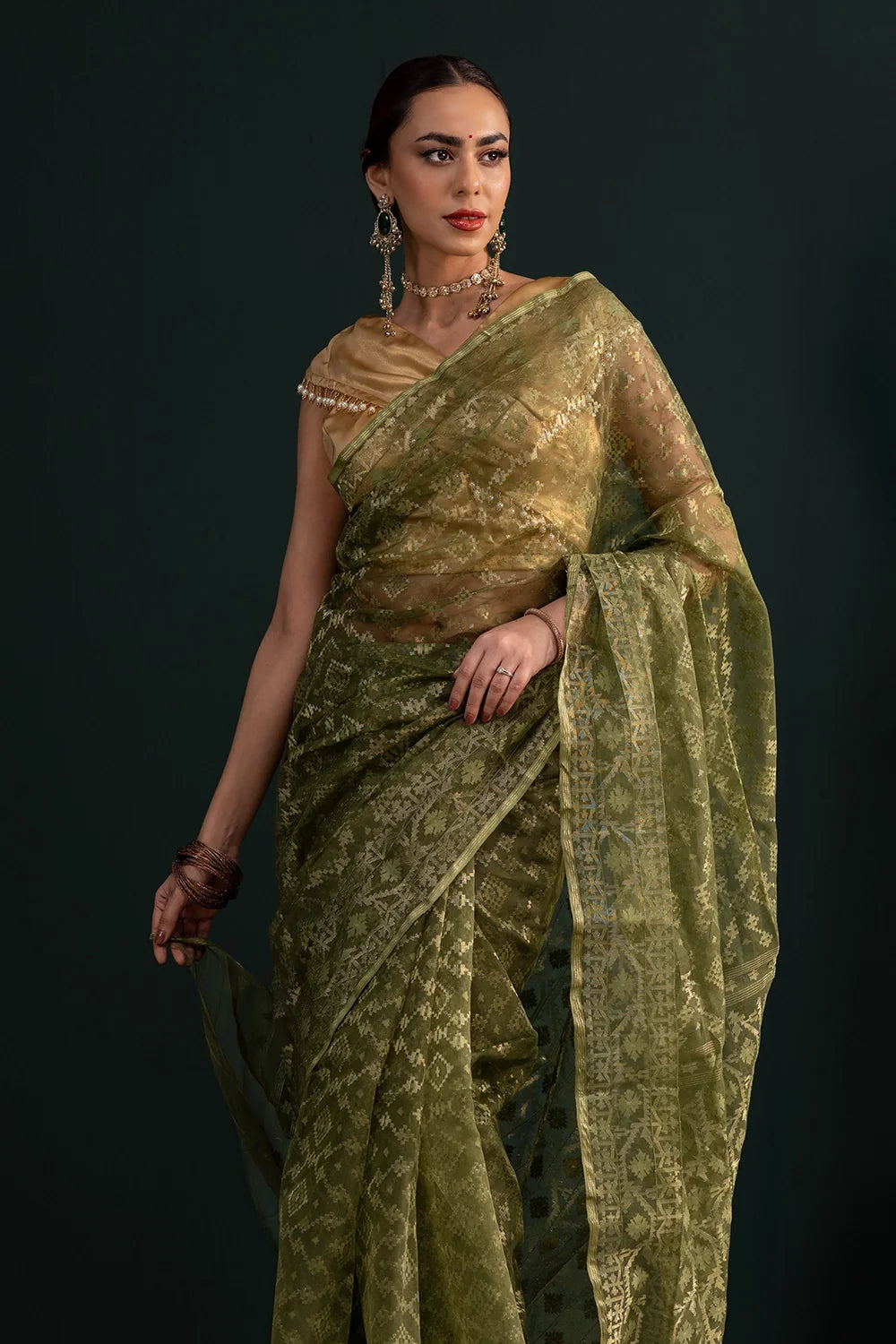 Belwari Jamdani Saree