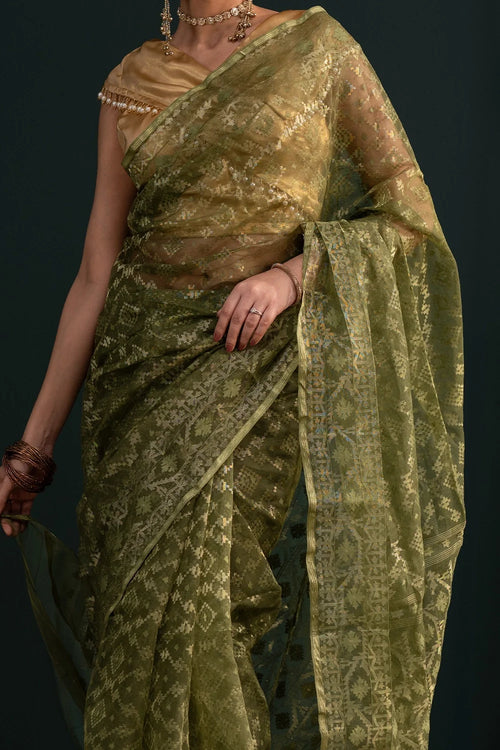 Belwari Jamdani Saree