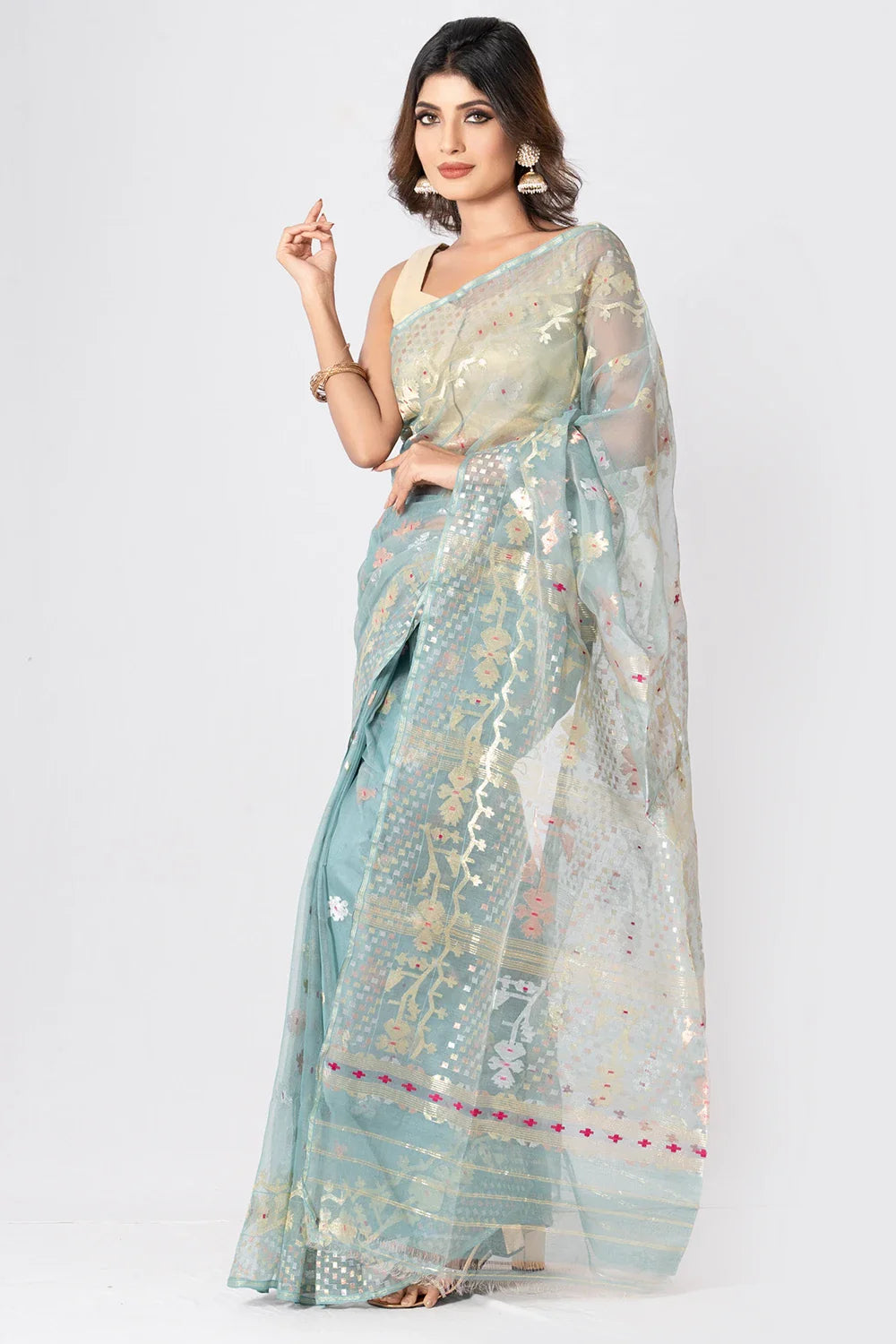 Belwari Jamdani Saree