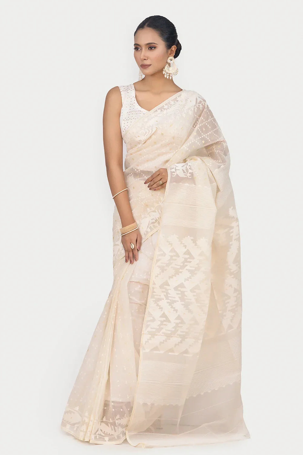 Belwari Jamdani Saree