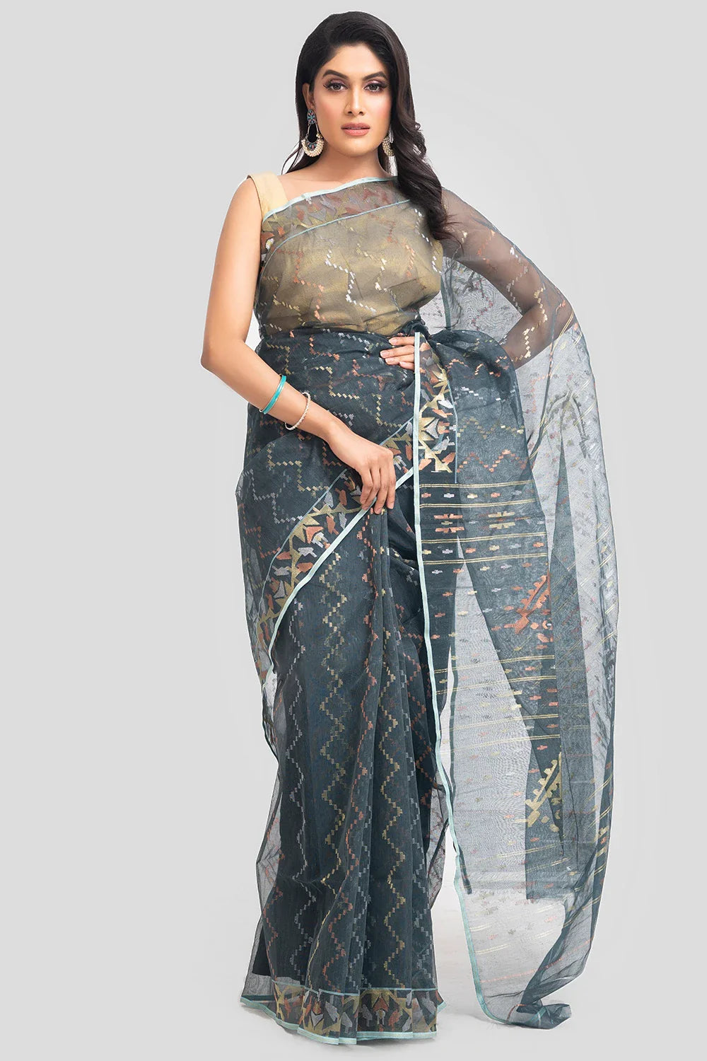 Belwari Jamdani Saree