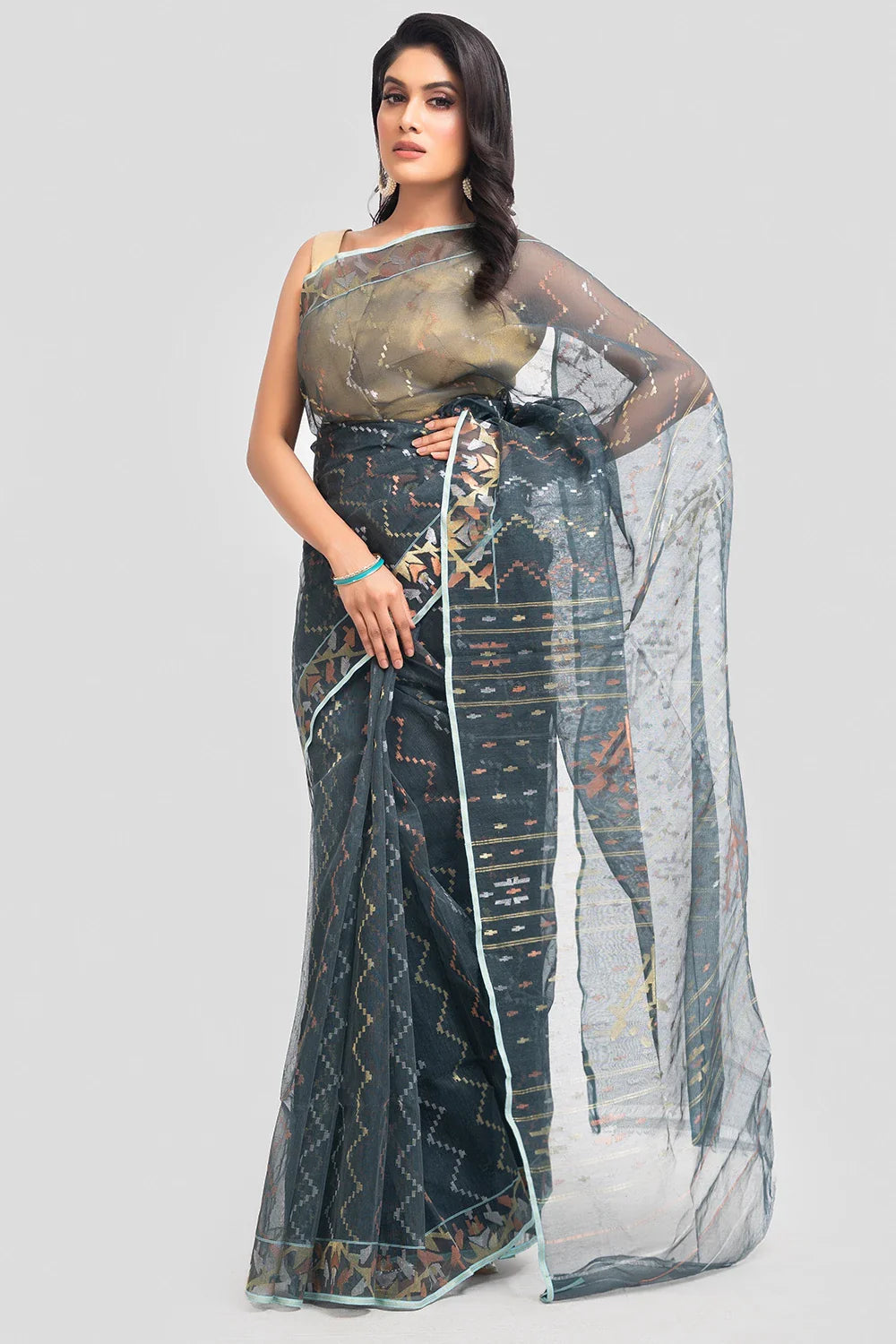 Belwari Jamdani Saree