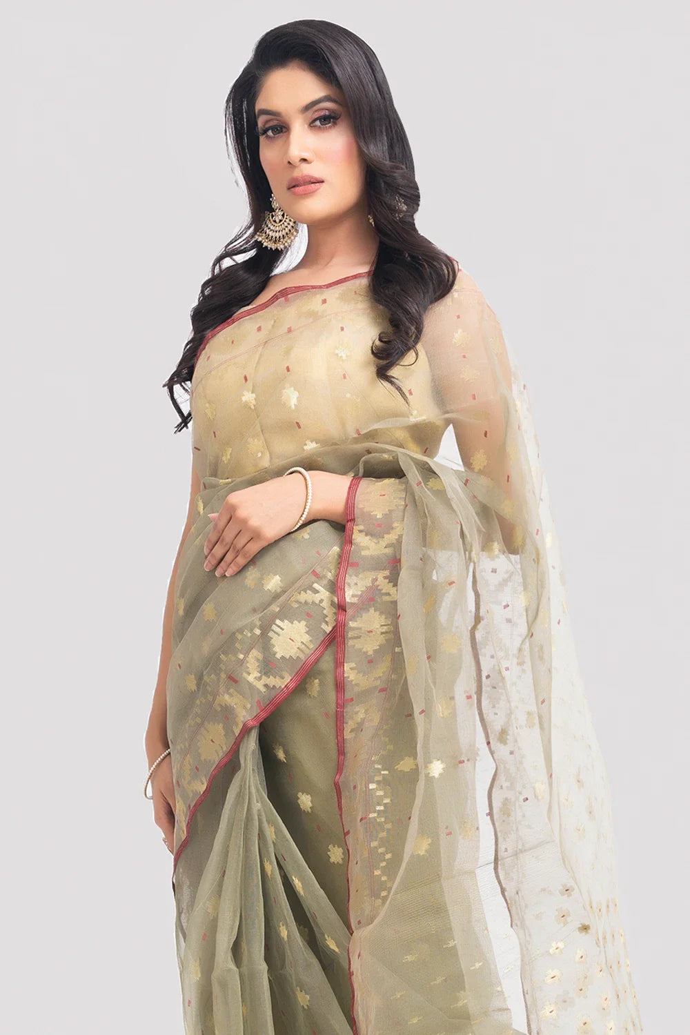 Belwari Jamdani Saree