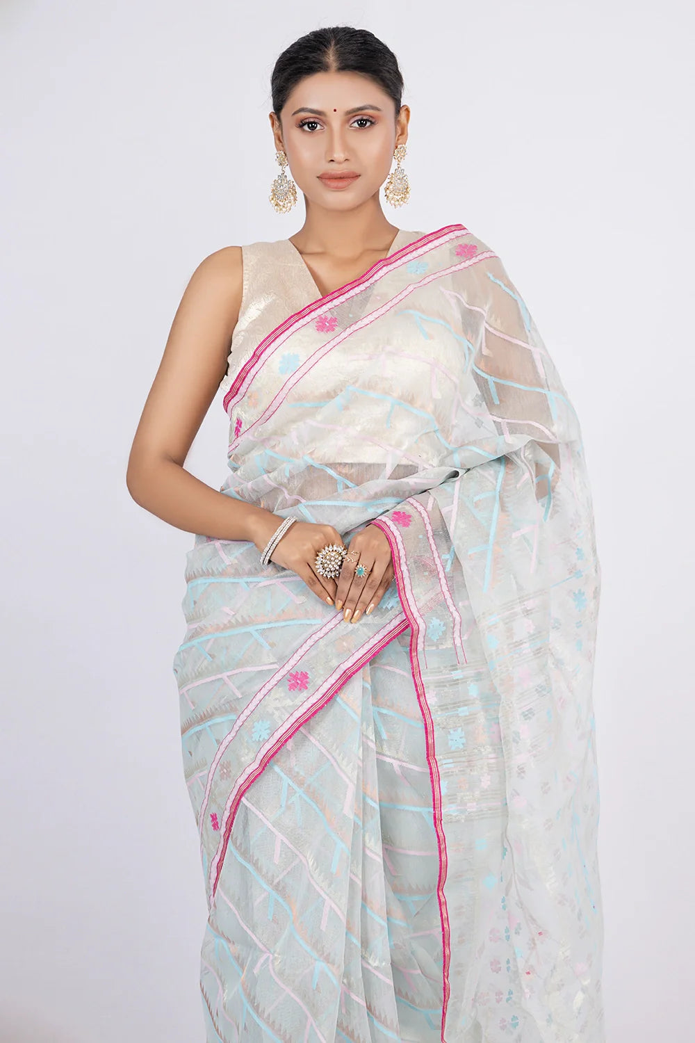 Belwari Jamdani Saree