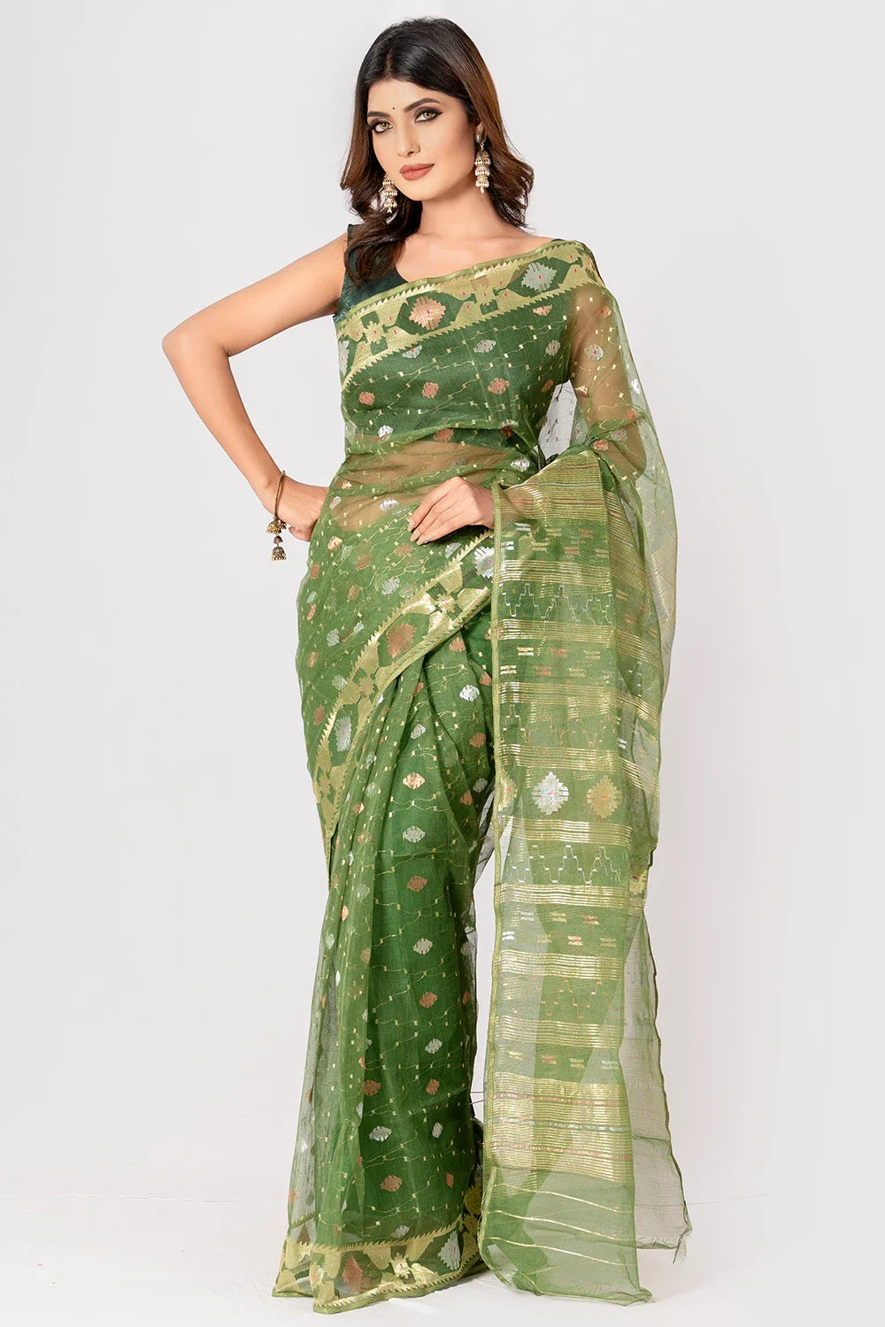 Belwari Jamdani Saree