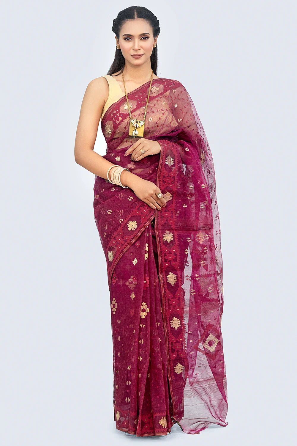 Belwari Jamdani Saree