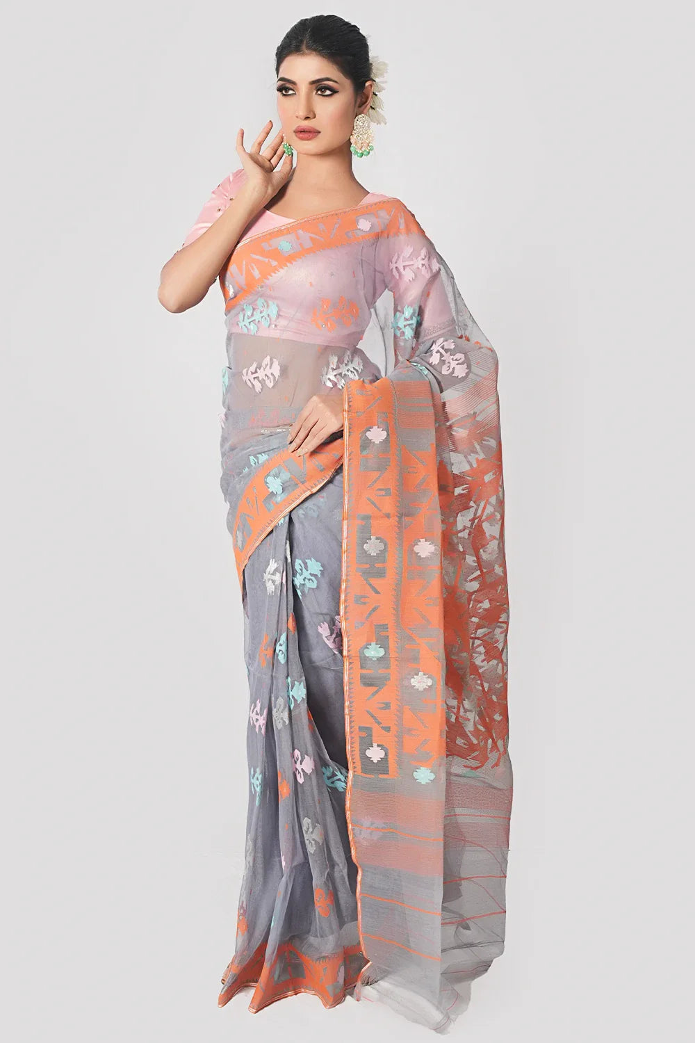 Belwari Jamdani Saree