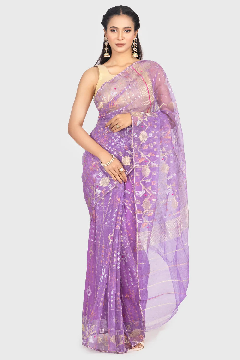 Belwari Jamdani Saree