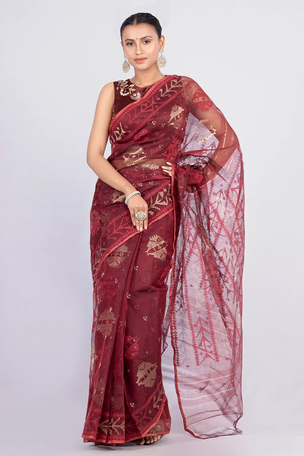 Belwari Jamdani Saree