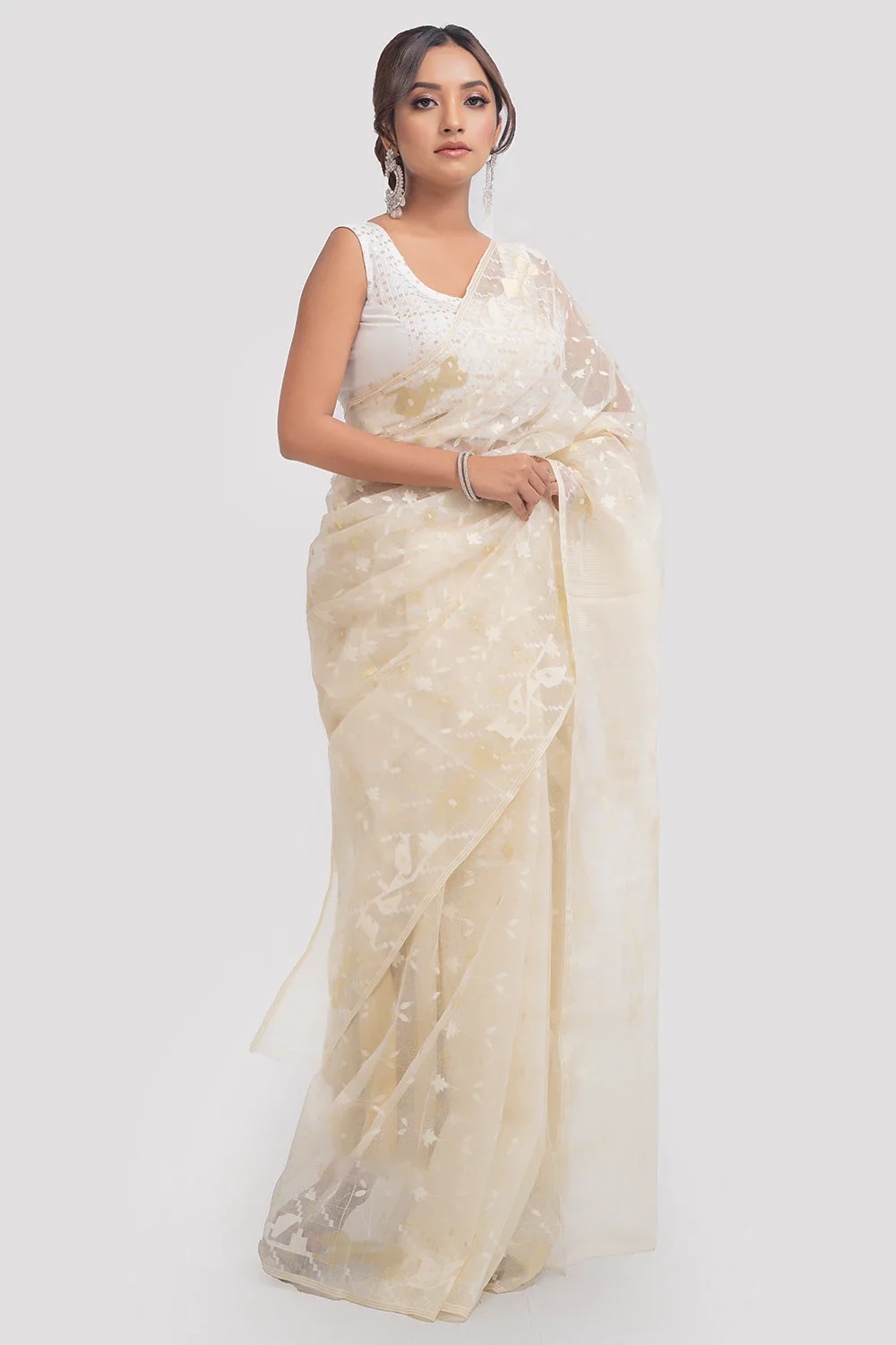 Belwari Jamdani Saree