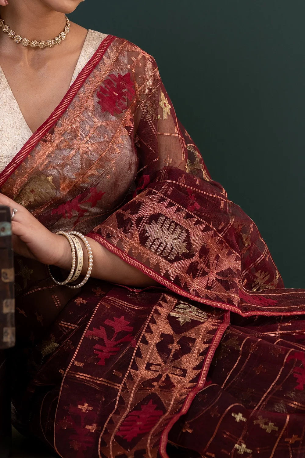 Belwari Jamdani Saree