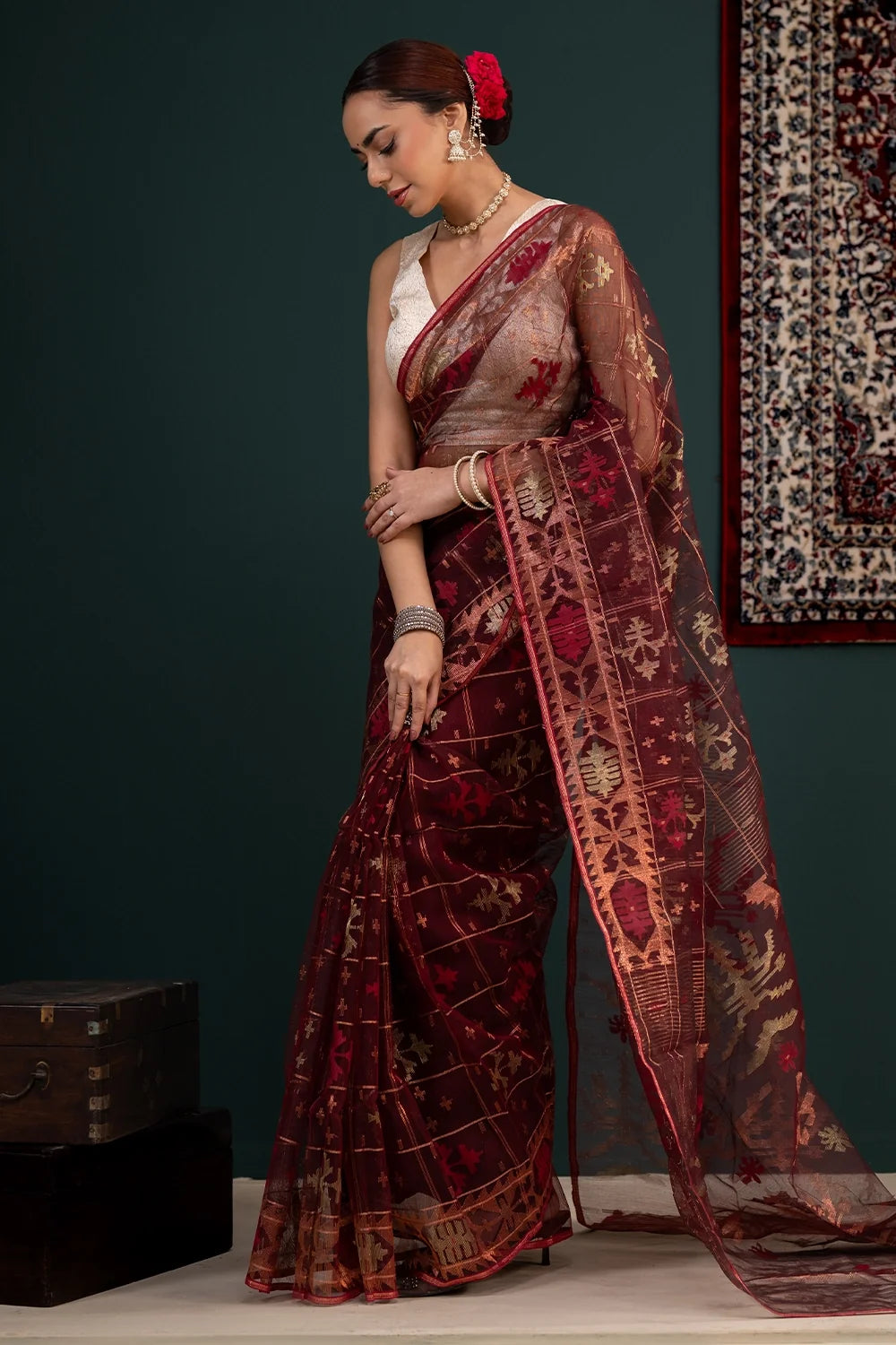 Belwari Jamdani Saree